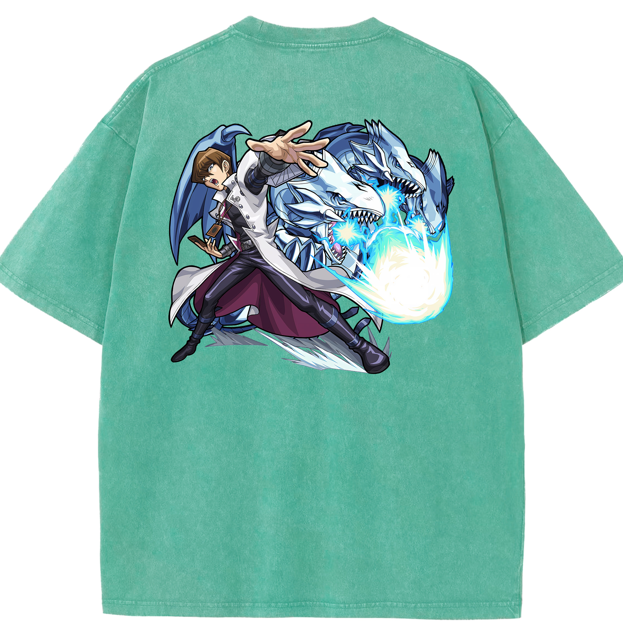 （画像用） 遊☆戯☆王 Yu-Gi-Oh! 綿100% ヴィンテージ風 半袖Tシャツ（背面プリント）